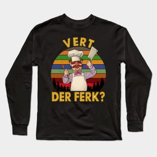 Vert chef fun Long Sleeve T-Shirt